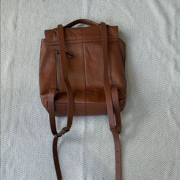 Lucky Genuine Leather Cognac Messenger Backpack main image 7